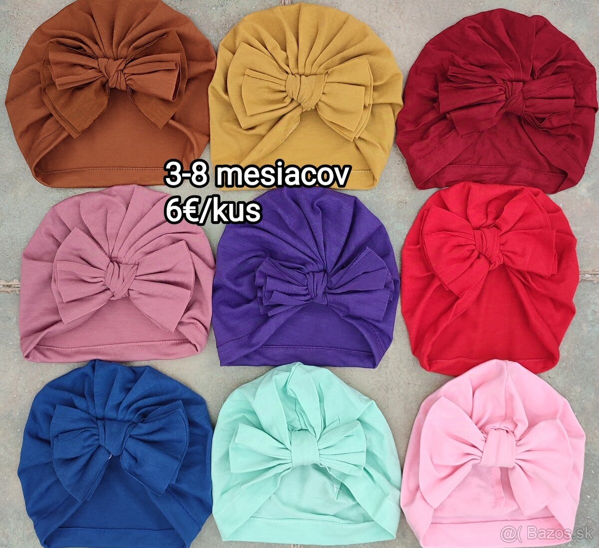 Čiapky, turbany pre bábätká vhodné už od narodenia - 9