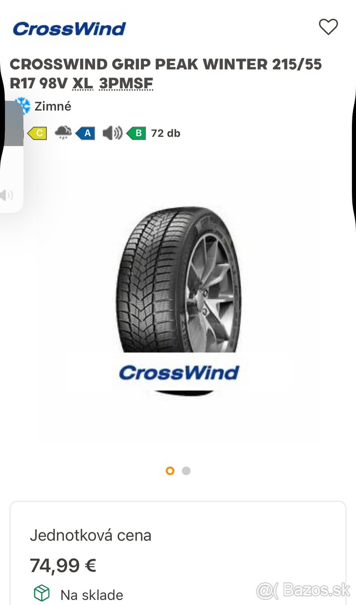 Zimné pneu 215/55 r17 - 9