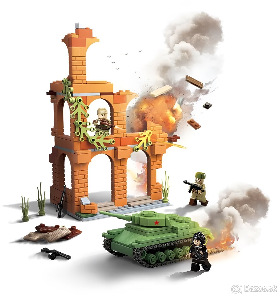 Rôzne sety vojakov 5 + doplnky - typ lego - nové - 9