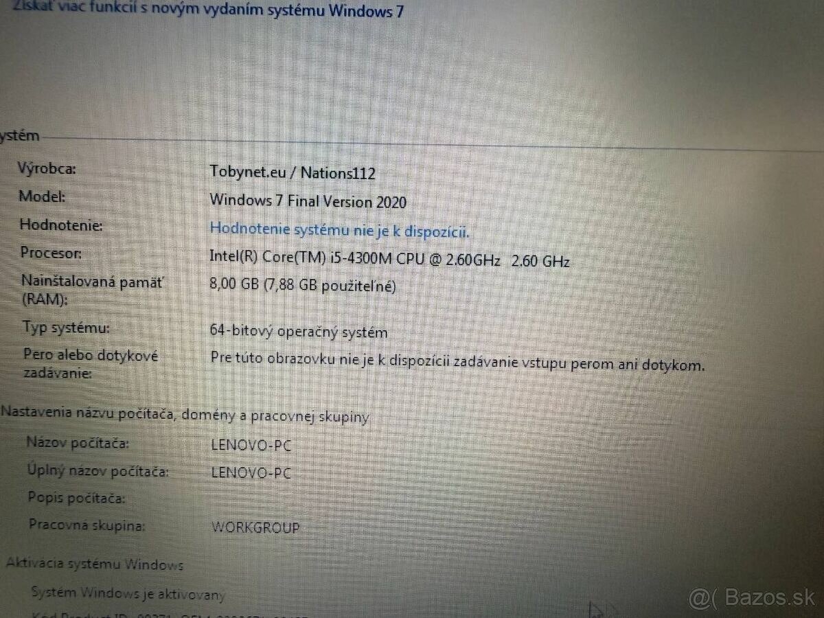 Notebook Lenovo ThinkPad T440p i5 / 8GB RAM / 1TB HDD - 9