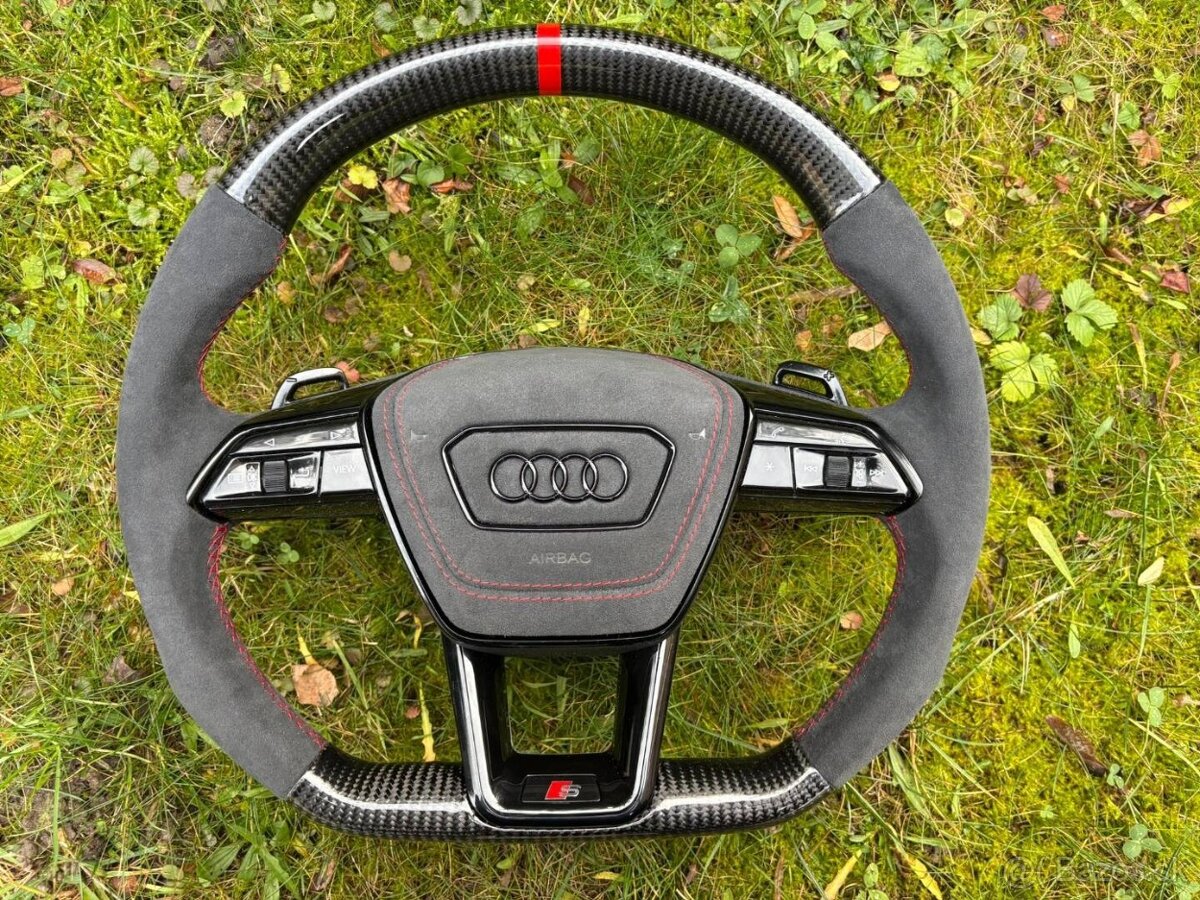 AUDI KARBON / ALKANTARA SPORTOVY VOLANT -vyhrievaný- - 9