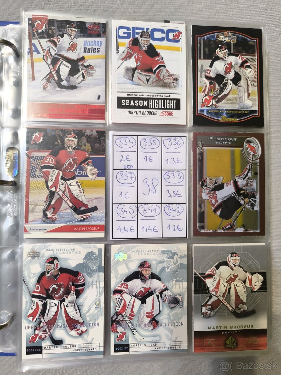 Hokejové kartičky - Martin Brodeur 2 - 9