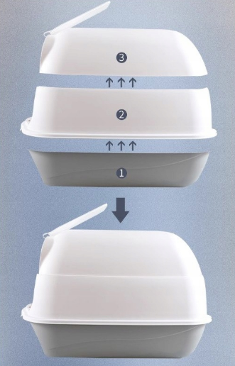 ✅ UZAVRETÁ/OTVORENÁ TOALETA PRE MAČKY S FILTROM A LOPATKOU ✅ - 9