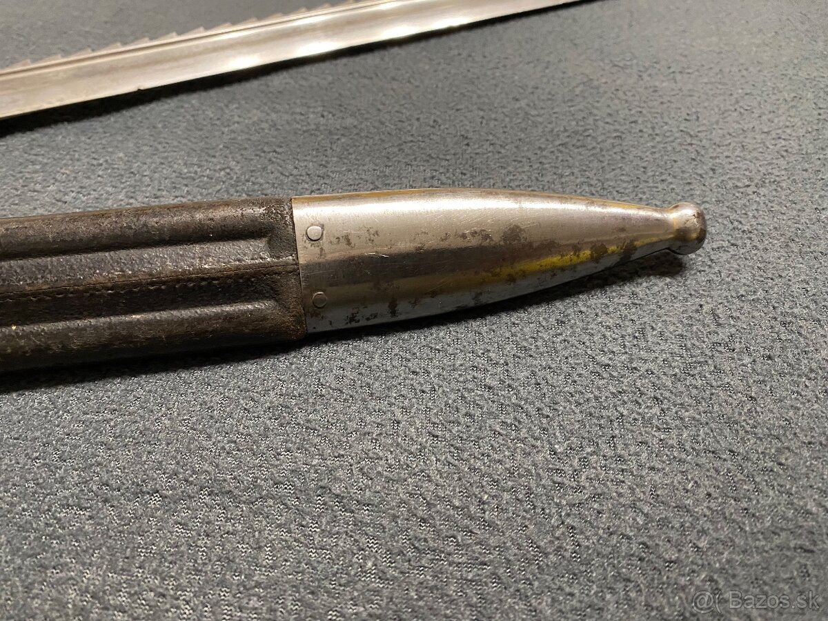 Švajčiarsky bodák Vetterli M1878 s pílou, značený, krásny st - 9