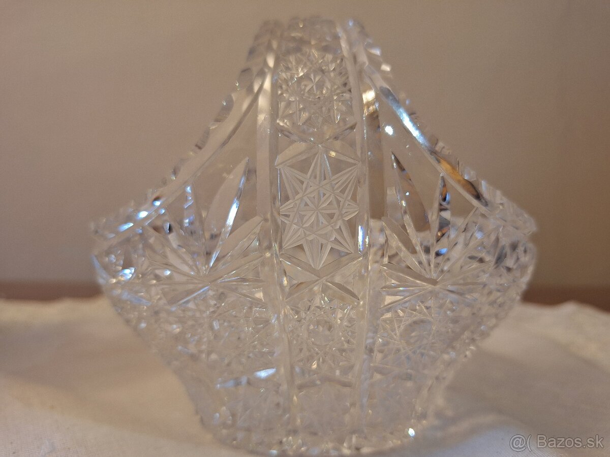 2 sklenene krištáľove košíky - 9