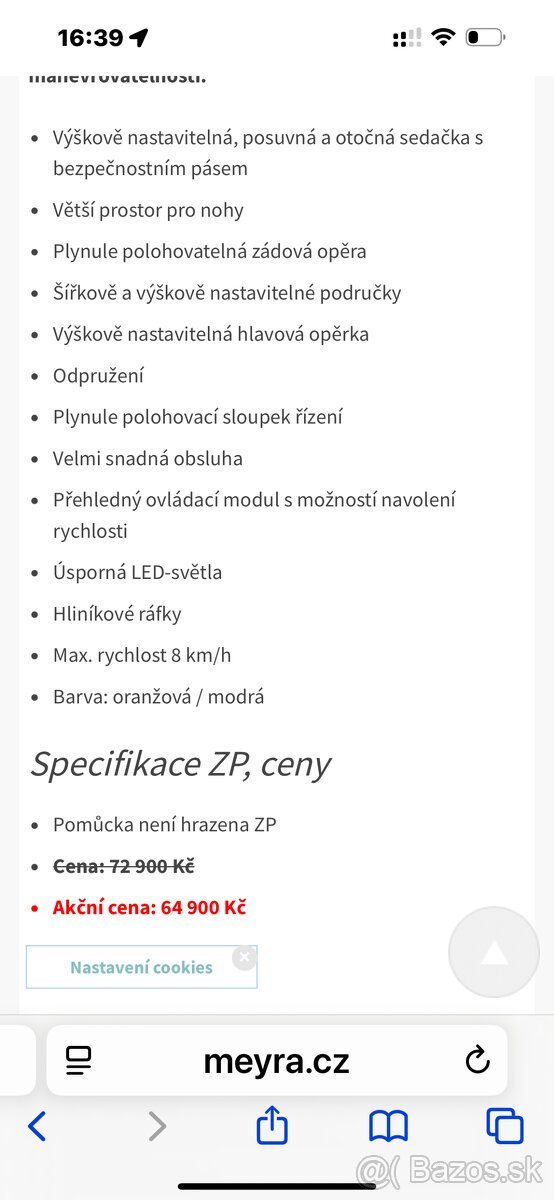 Predam elektricky Skuter Vozi Stvorkolka Meyra Citiliner 409 - 9