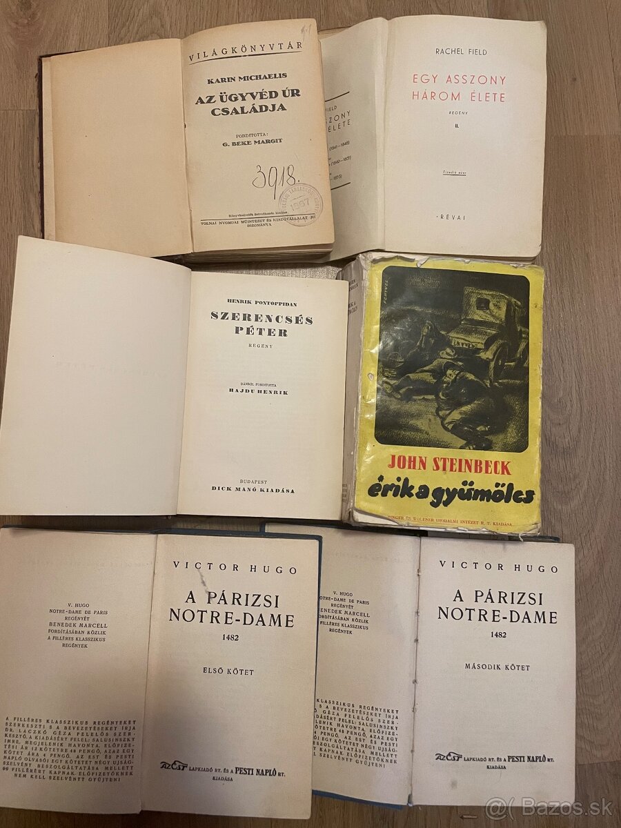 Knihy staré maďarské 3 - 9