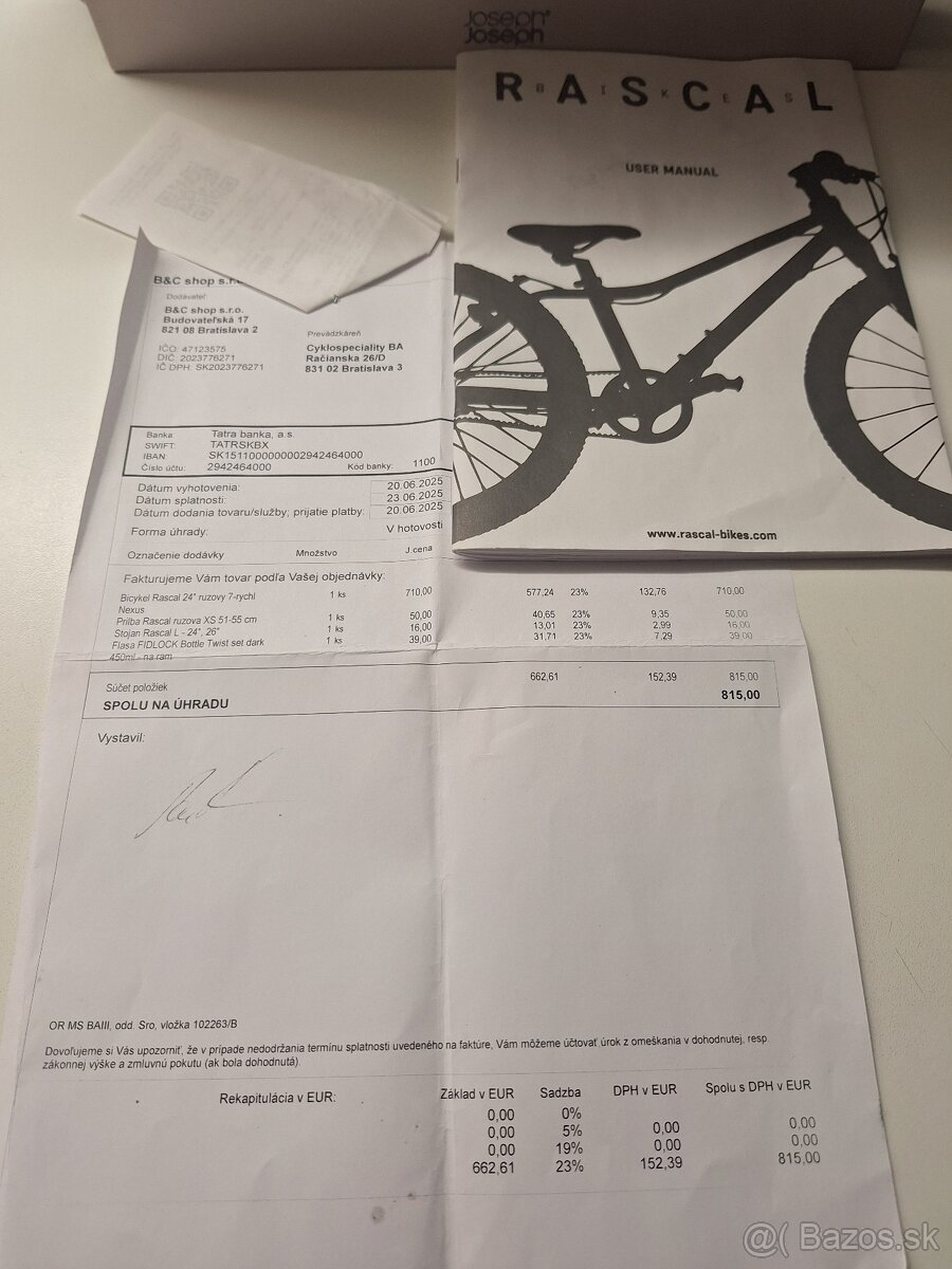 🚲AKO NOVÝ: Rascal 24" Raspberry v ZÁRUKE + bohatá výbava - 9