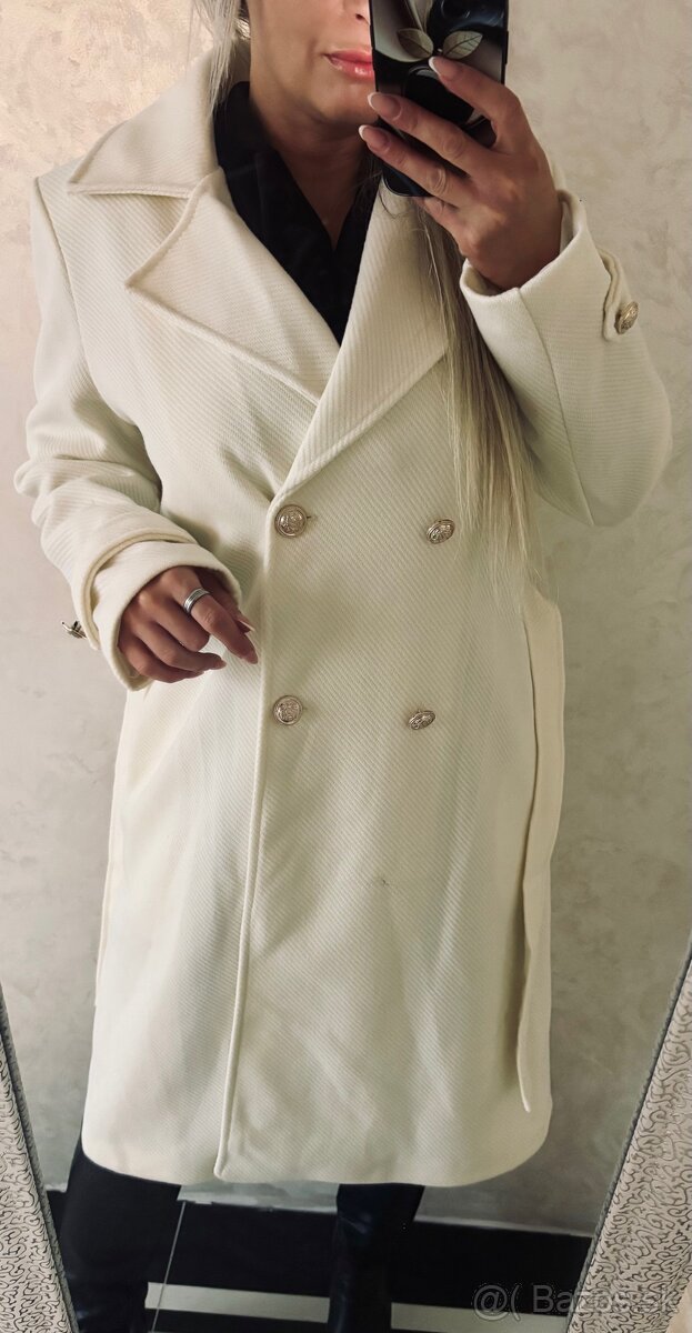 Damsky elegantny kabatik vanilla - 9