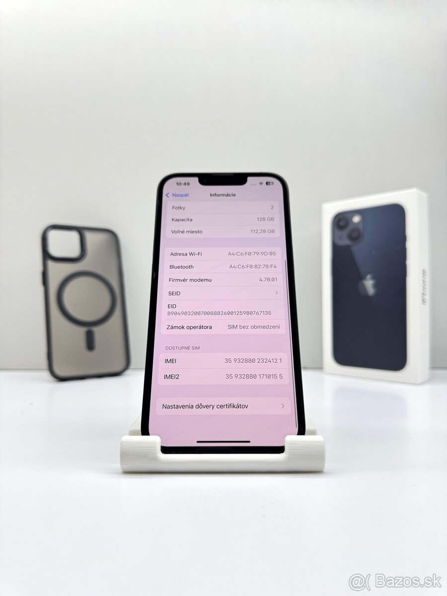 iPhone 13 128GB MIDNIGHT ORIGINÁL STAV+PRÍSLUŠENSTVO - 9
