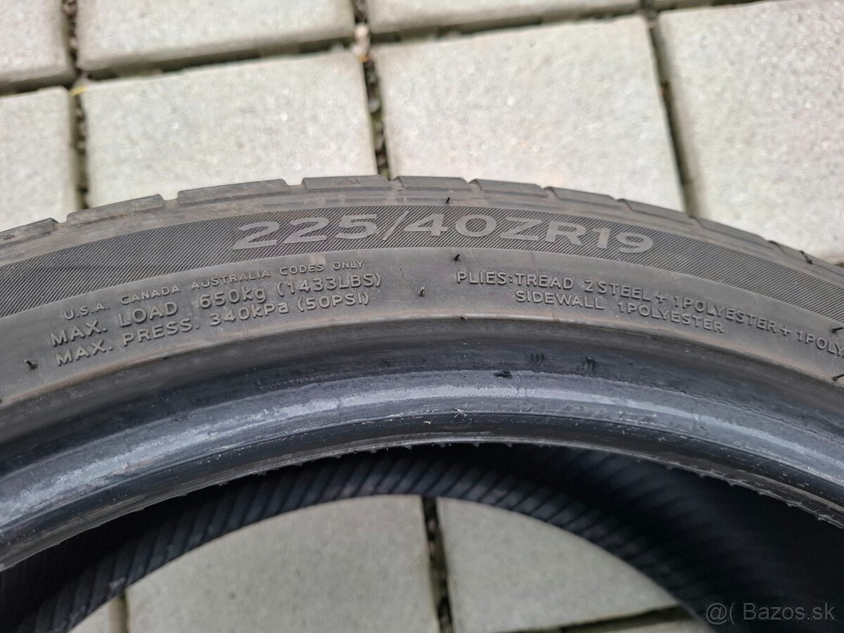 Dvojrozmer 255/35 R19 + 225/40 R19 letné pneumatiky Hankook - 9