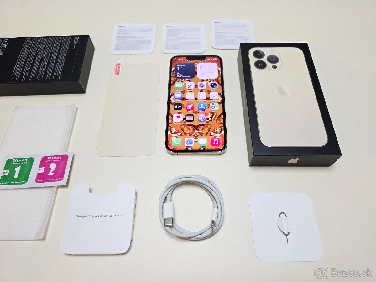 APPLE IPHONE 13 PRO GOLD TOP STAV,BATERKA 100% - 9