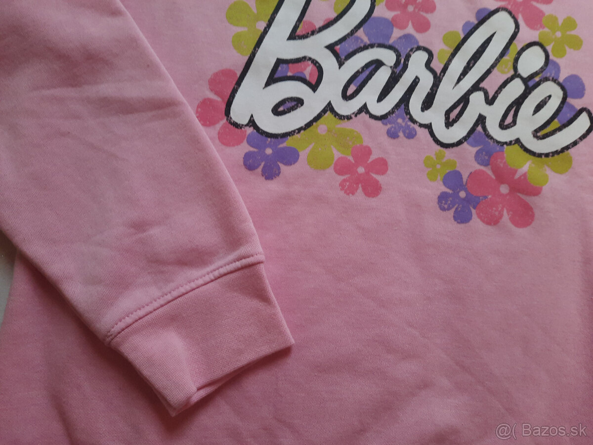 Barbie ružová mikina veľkosť S a XXS - 9