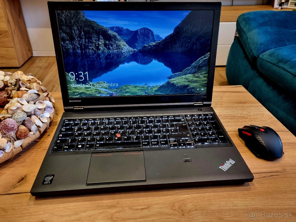 Výkonné LENOVO T540p - 15.6" - W10 - SSD - i5 - 8GB RAM - 9