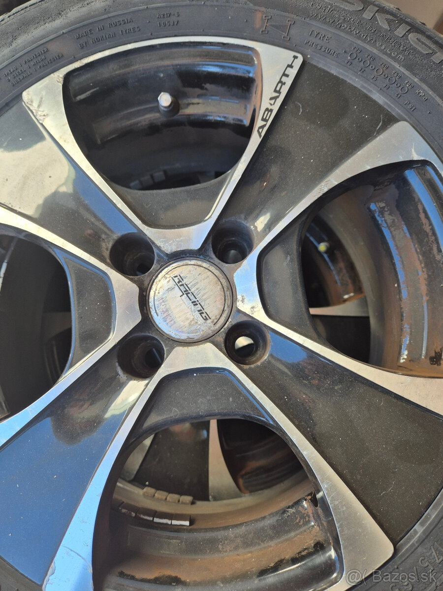 Letné pneumatiky Nokian 175/65 R14 + disky Abarth - 9