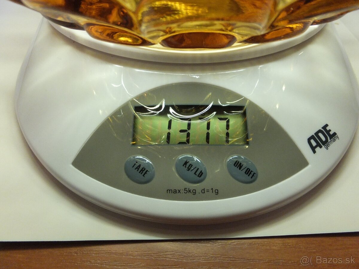 Art Deco úžasná ambrová těžká mísa, váha 1377 g. - 9