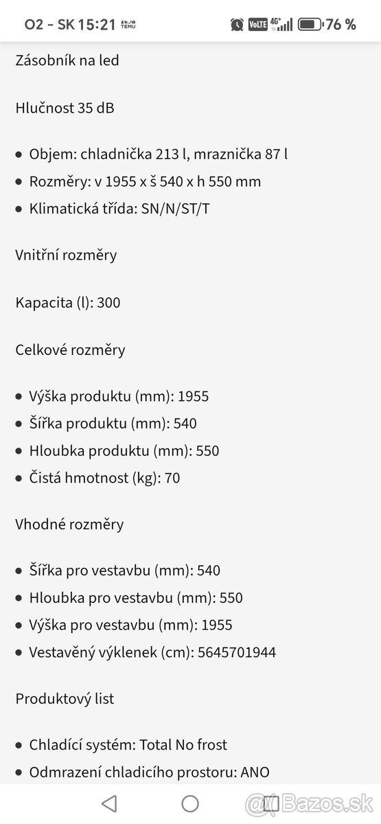 NOVÁ Chladnička s mrazničkou TEKA - 9