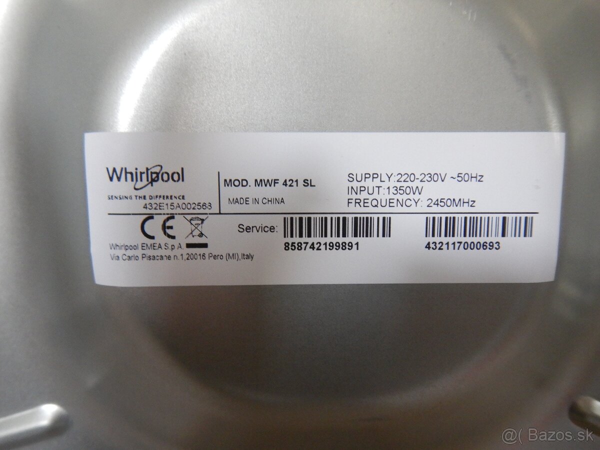mikrovlnná rúra Whirlpool 421 SL - 9