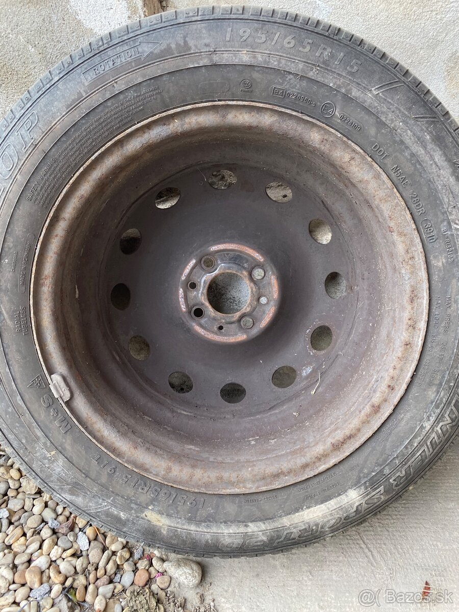 Plechové disky R15 4x95 6,5J 195/65R15 - 9