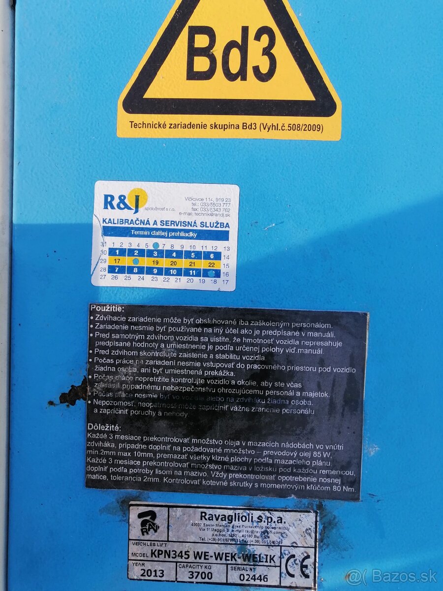 Zdvihák do 3700kg - 9