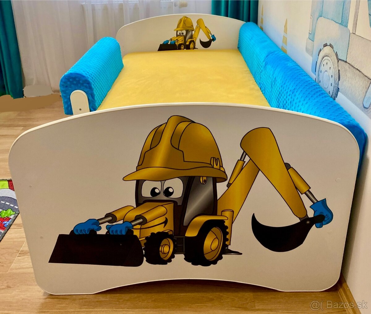 Detská posteľ so zásuvkou 180x90cm BÁGER - modrá - 9