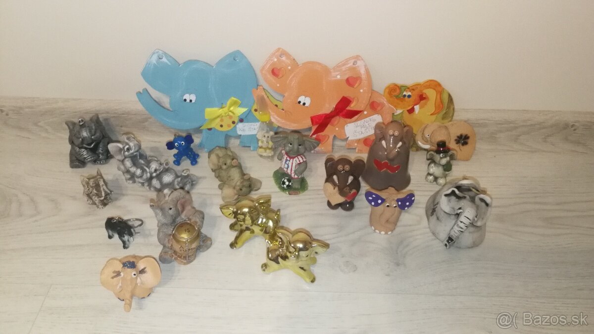 ✅ Dekoračné sošky slonov - rôzny materiál, veľkosť ✅ - 9