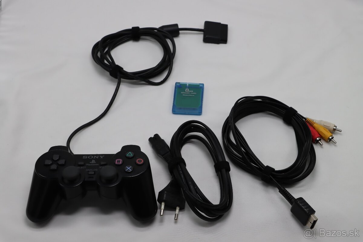 PS2 Slim SCPH-90004 + orig ovládač + karta - 9