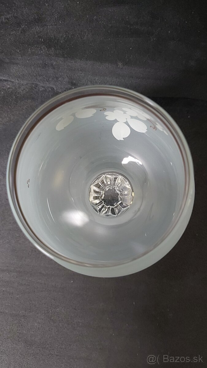 Poháre s kvetinkami na koňak ručná maľba 6ks - 9