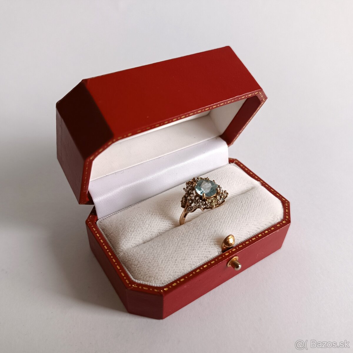 9ct zlatý secesný presteň - 9