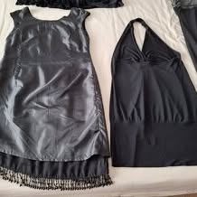 Spoločenské čierne šaty s korálkami, lurex dámske šaty - 9