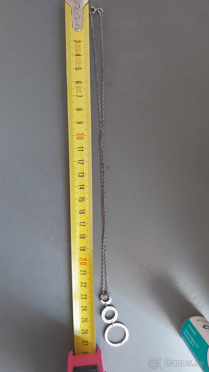 Strieborná retiazka 925 s príveskom a náušnicami - 9
