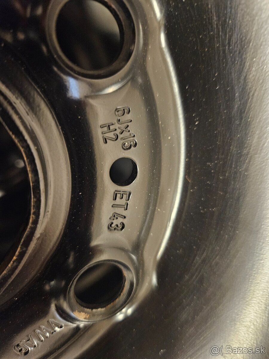 Originálne plechové disky VW - 5x112 r16 - 9