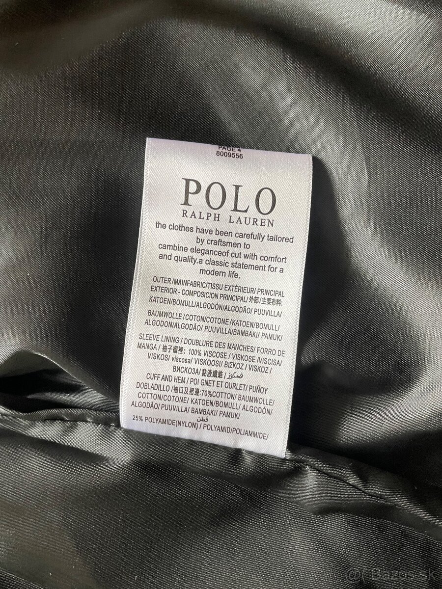 Polo ralph lauren zimná bunda čierna - L - 9