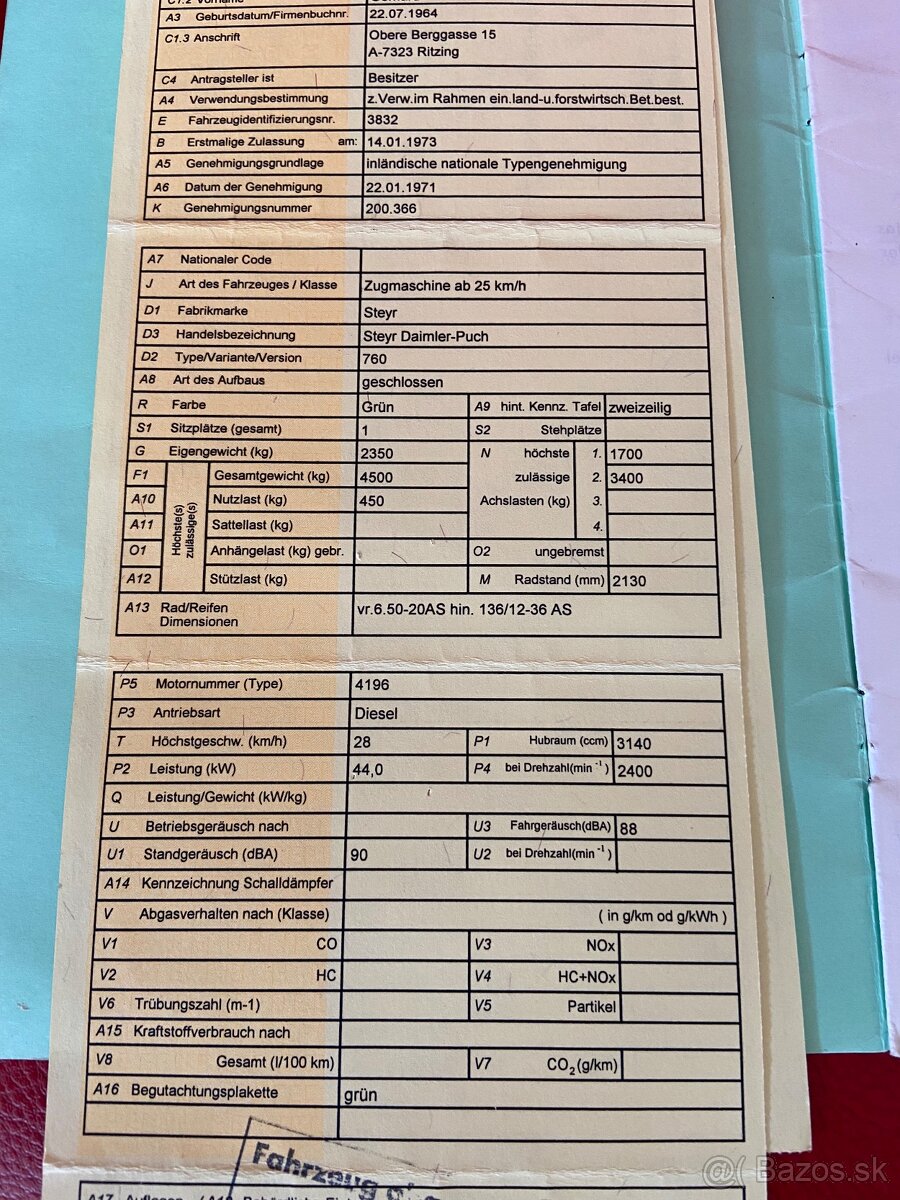 STEYR 760 Traktor Veterán - 9