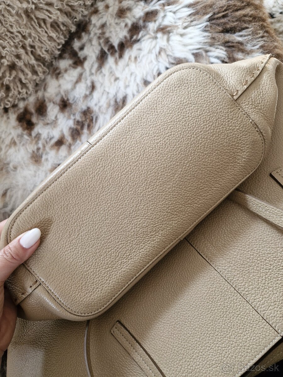 Maxi kožená taška Massimo Dutti - 9