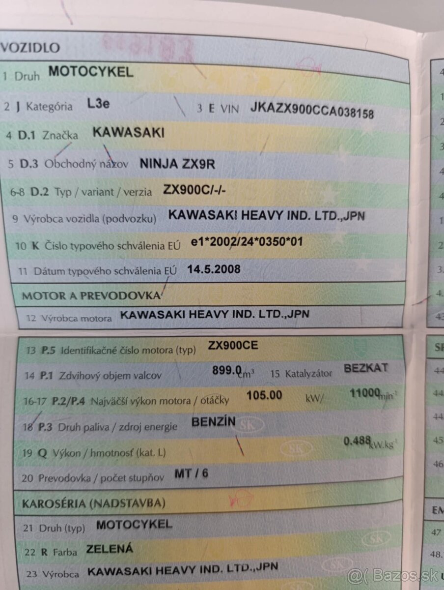 Kawasaki zx 9r - 9
