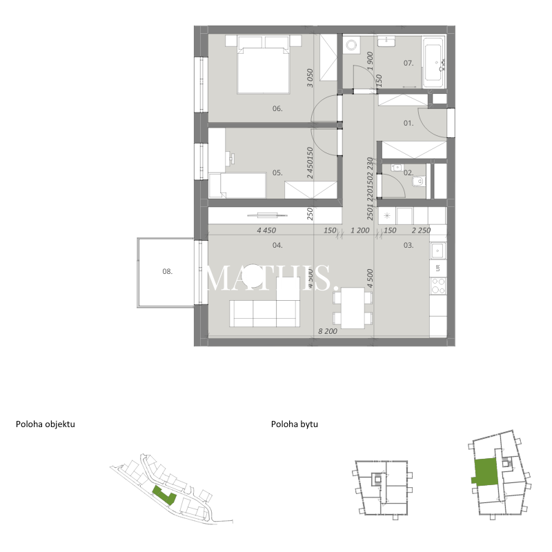 Na predaj 3 izbový byt v projekte BYTY DUO - 9