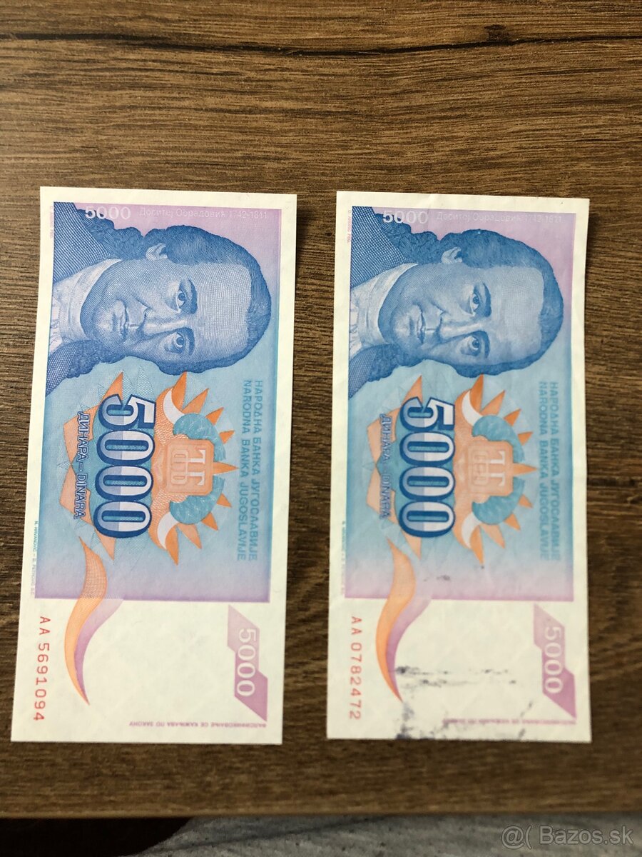 Bankovky JUHOSLAVIA 2 - 9