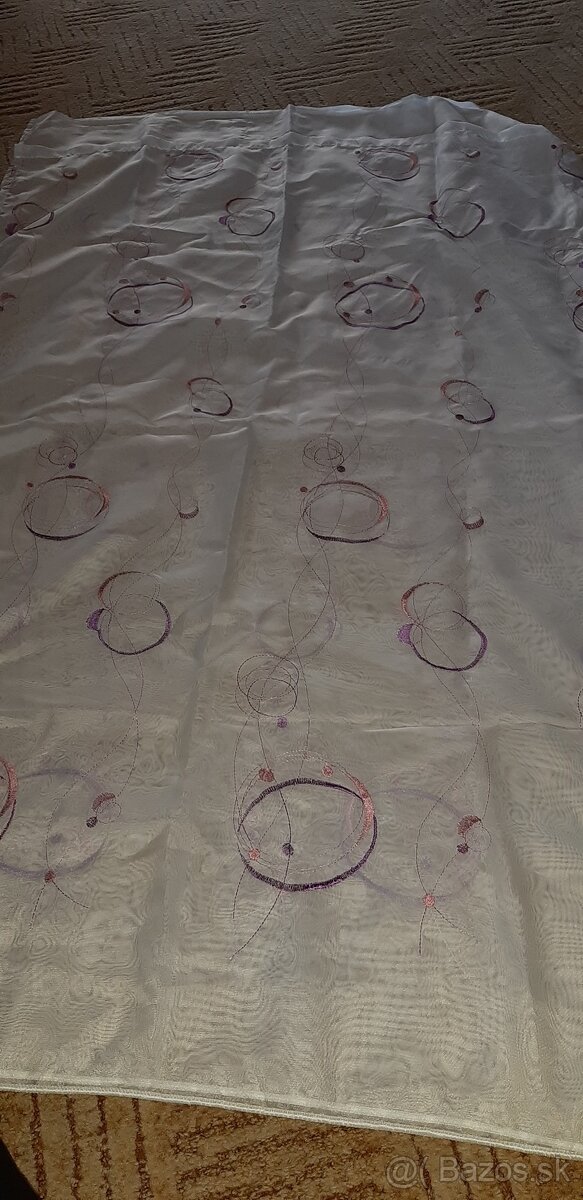 Záclony – biele, vzorované, mix - 9