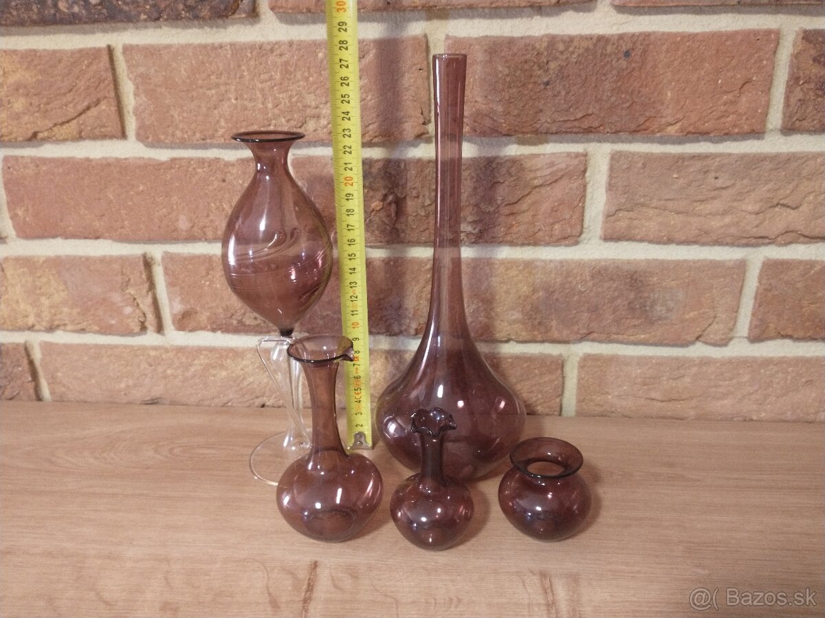váza, košík, fúkané sklo, misa, hutné sklo - 9