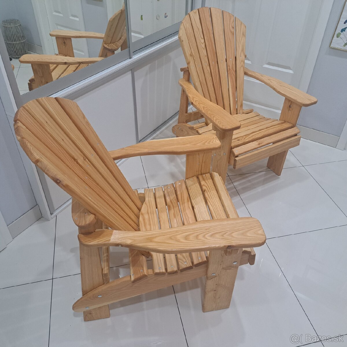 Záhradné sedenie, Lavicka,Adirondack,drevené kreslo z masívu - 9
