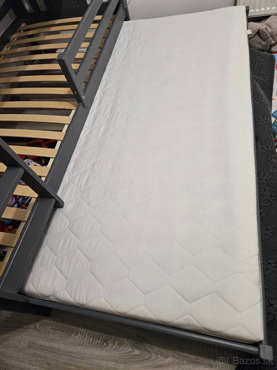 Poschodova postel siva - 9