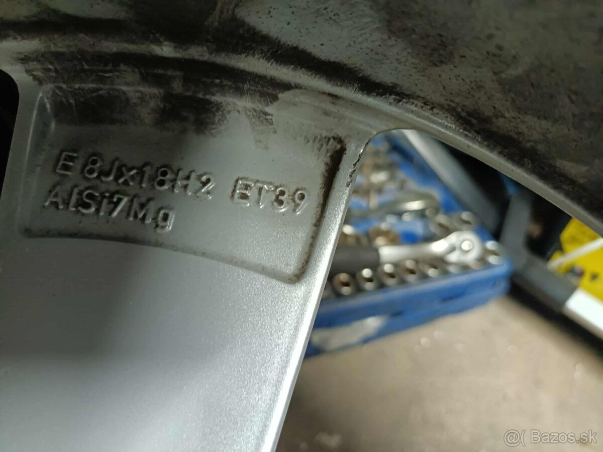 4ks alu disky orig. Audi 5x112 R18 letné 6mm 225/55 r18 - 9