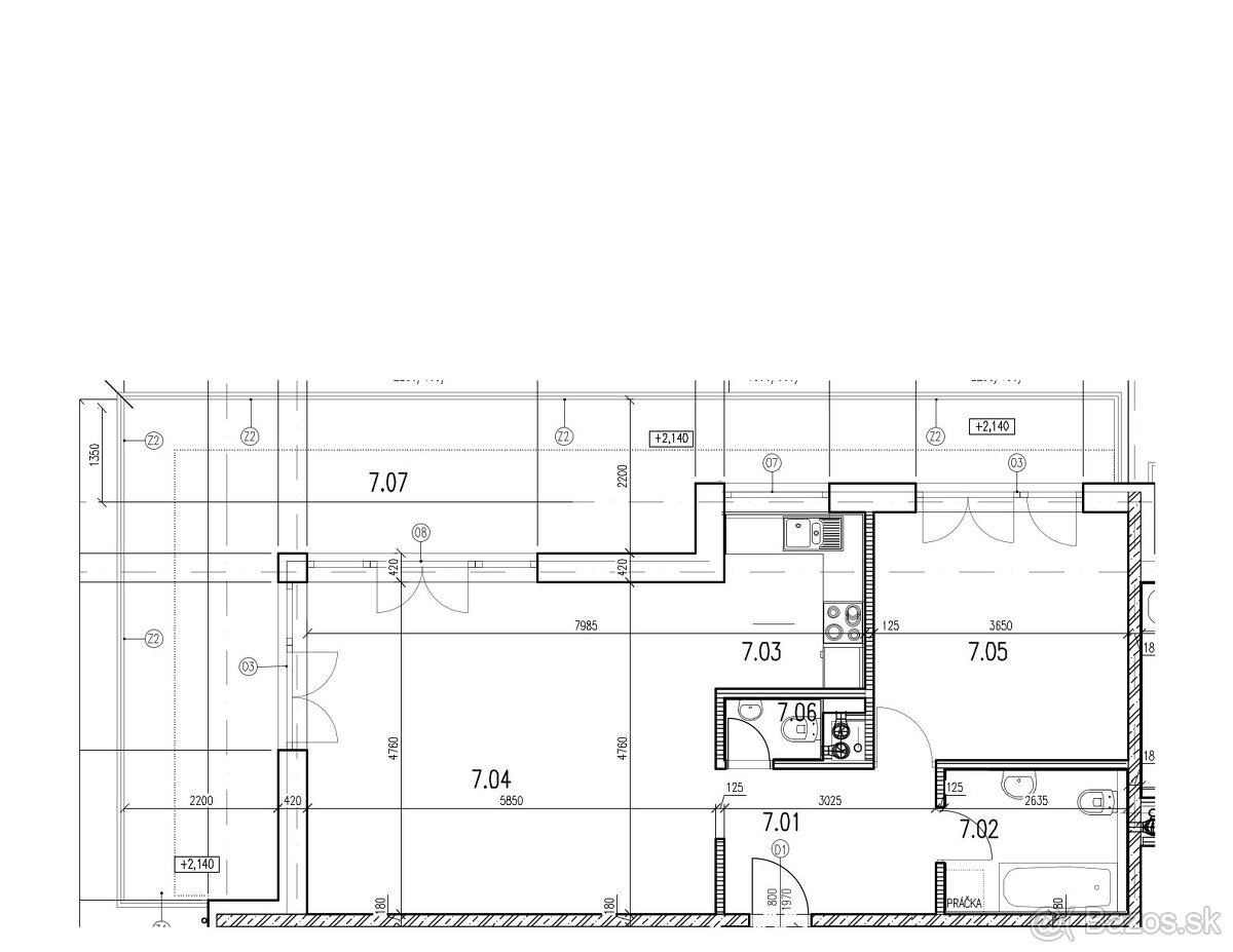2-IZBOVÝ BYT S VEĽKORYSOU TERASOU - 9
