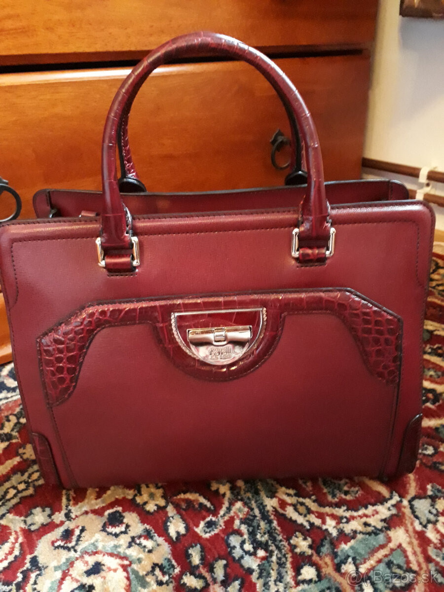 kufríková kabelka bordová cavalli class - nová - 9