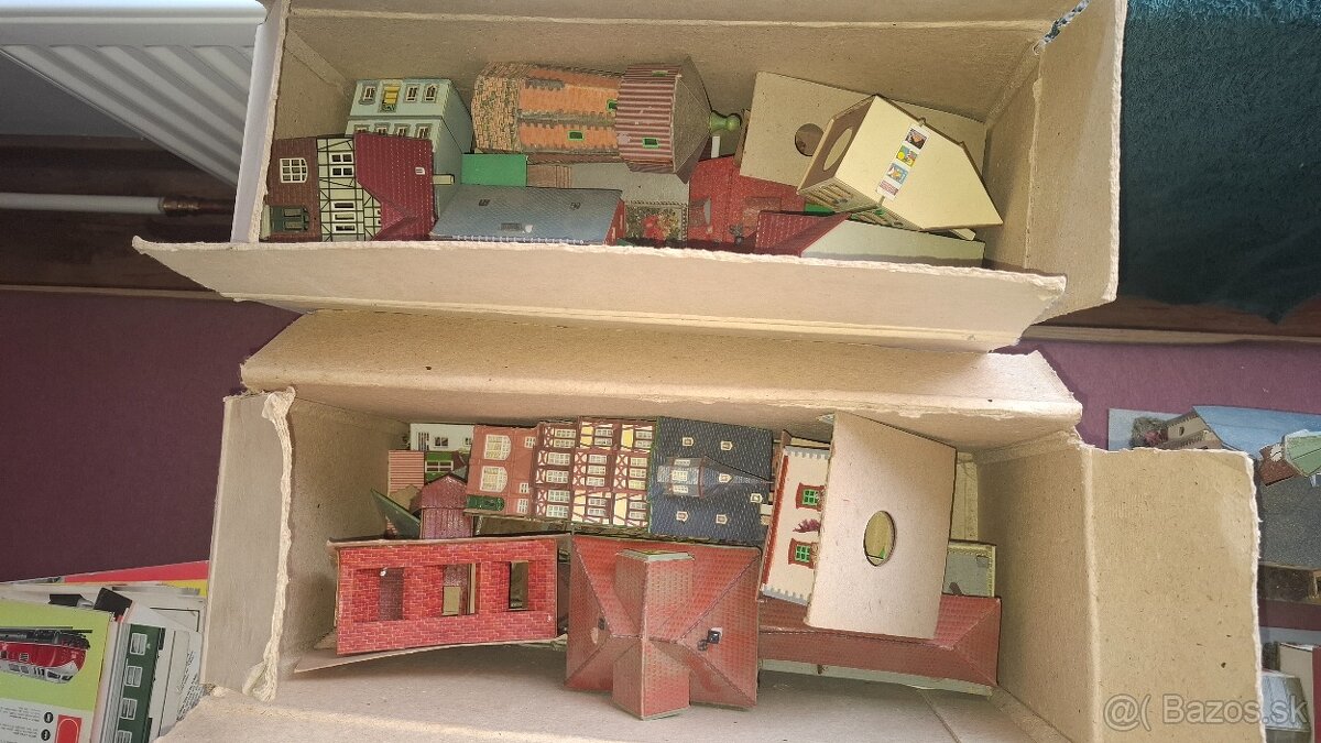 Modelová železnica h0 vláčiky, domčeky, koľajnice - 9