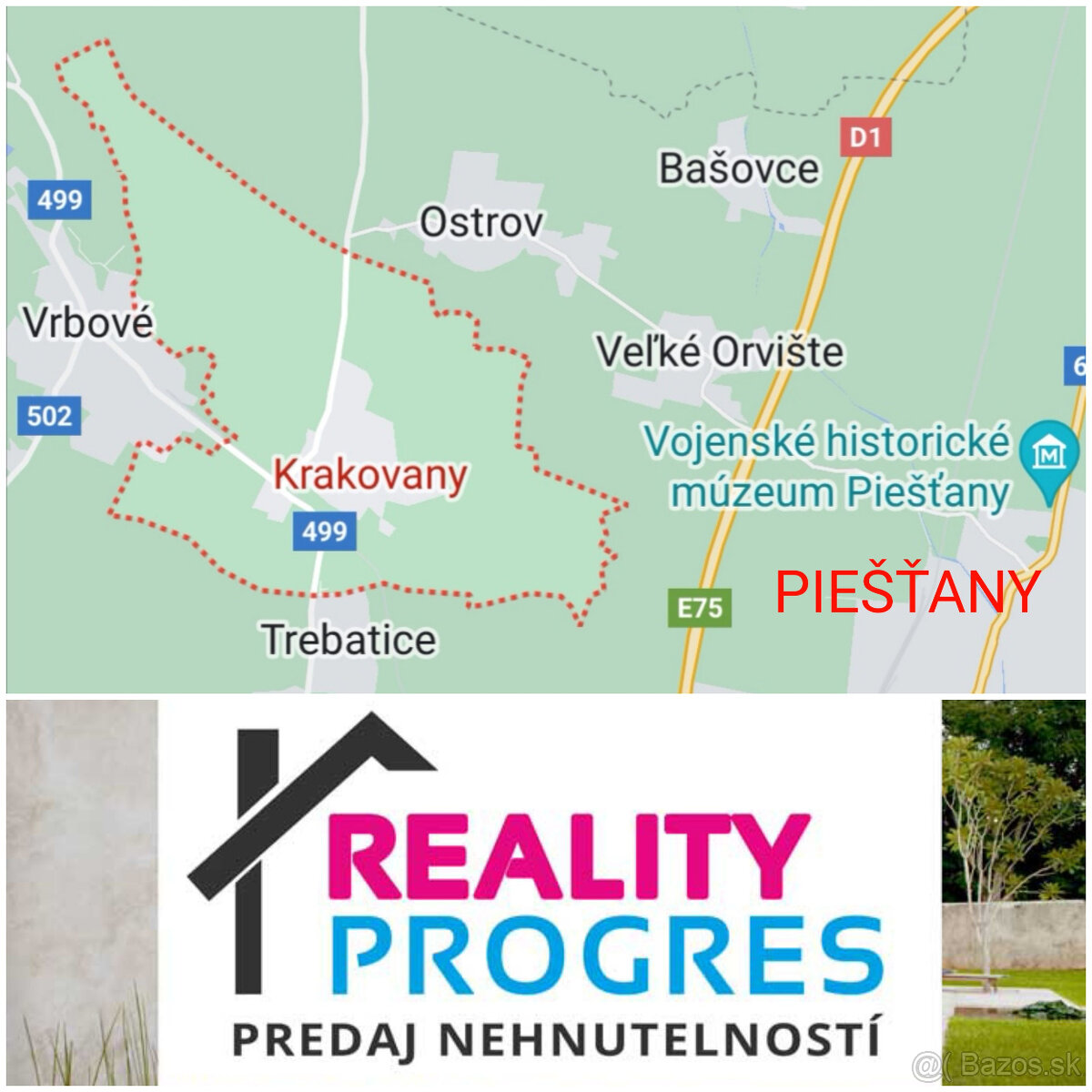 STAVEBNÝ POZEMOK 966 m2 KRAKOVANY - PIEŠŤANY + UPI VOĽNÝ - 9