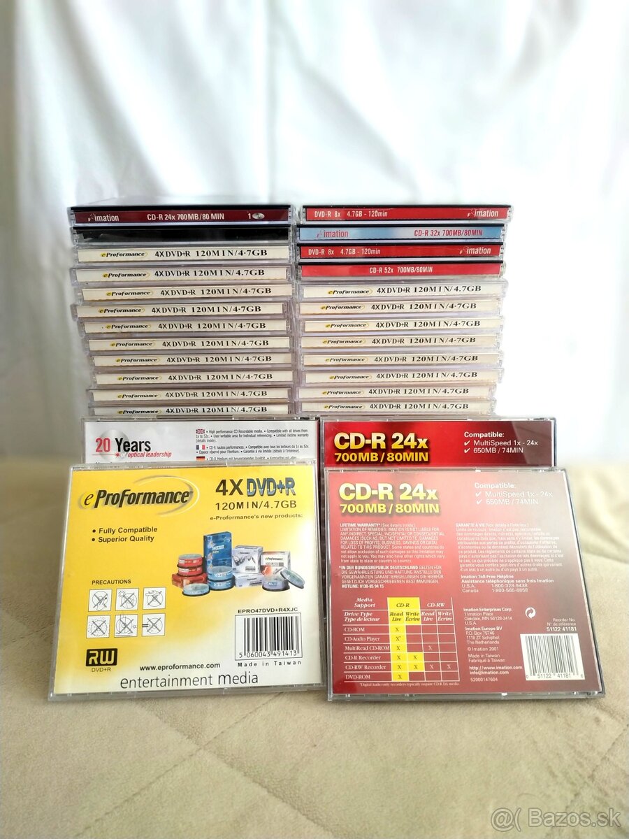 100 x CD/DVD/Blu-ray obaly 10,4 mm - 9