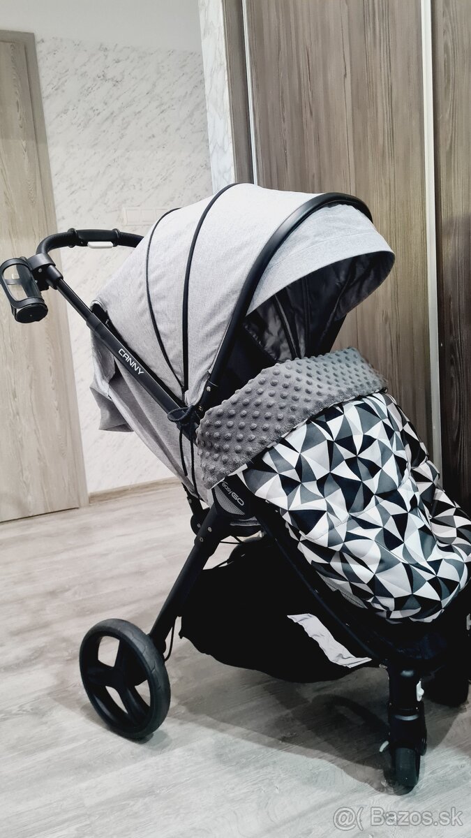 Predám obojstranný uni handmade fusak - nánožník + kožušinka - 9