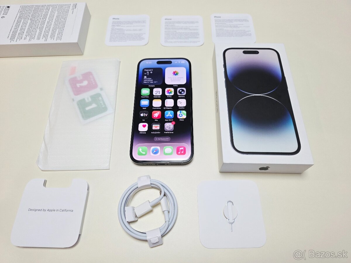APPLE IPHONE 14 PRO 128GB BLACK,BATERKA 100% - 9